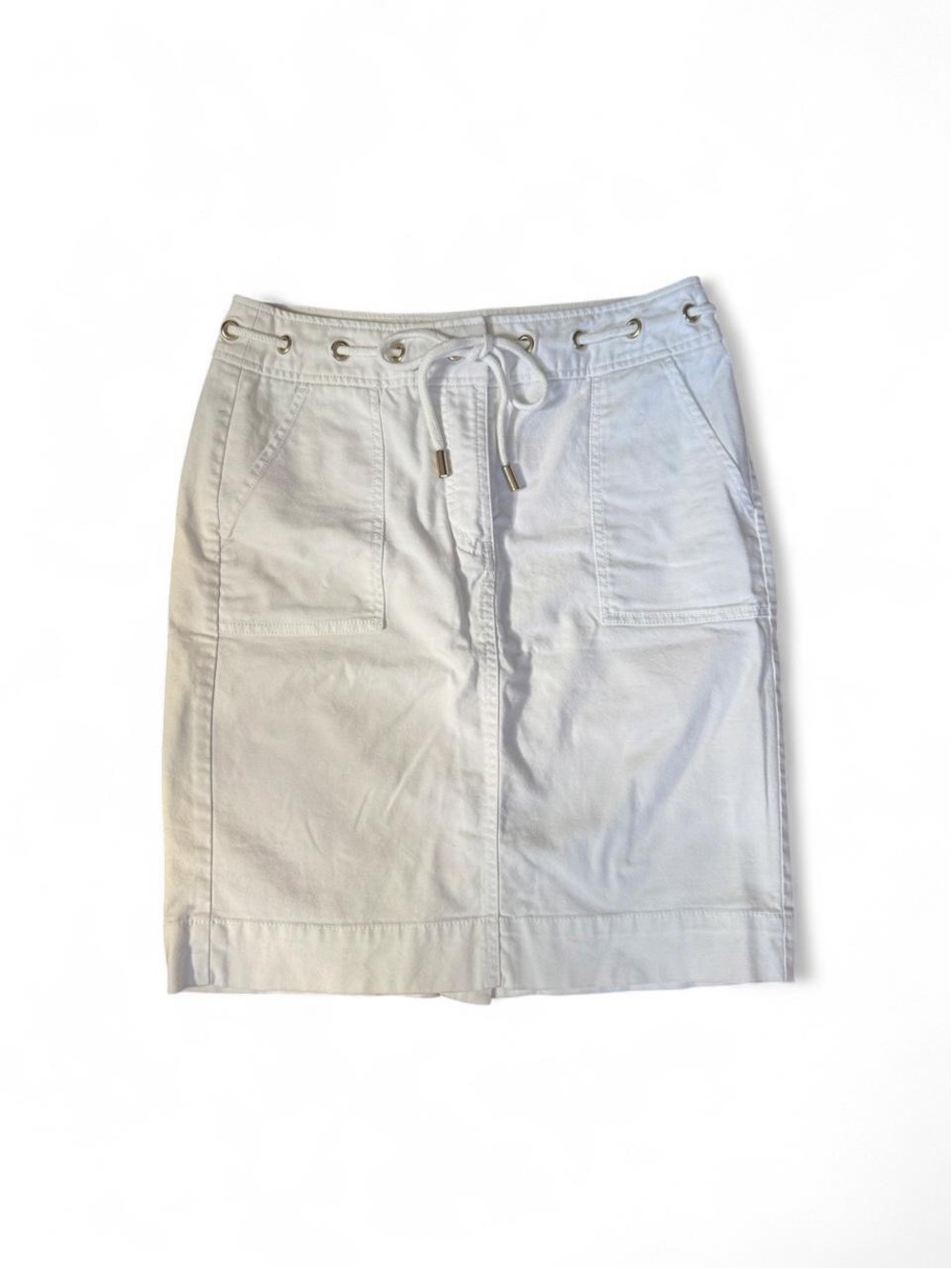 Talbots White Denim Skirt